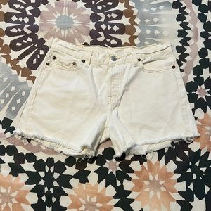 Levi’s White Cutoff Shorts